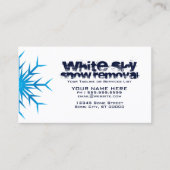 Carte De Visite enlèvement de neige du ciel blanc (Devant)