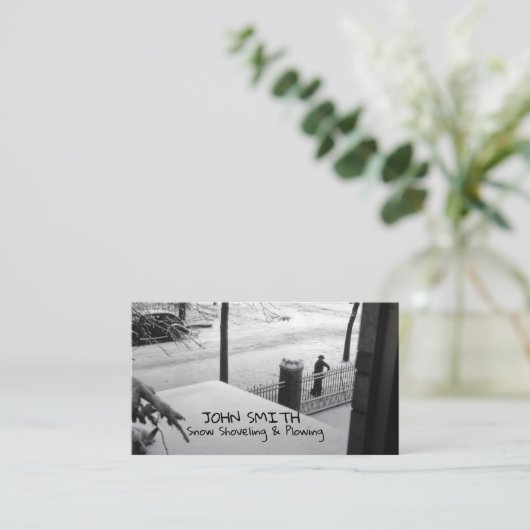 Carte De Visite Enlèvement de neige par soufflage de neige (Debout devant)