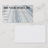 Carte De Visite Enlèvement des routes neigeuses (Devant / Derrière)
