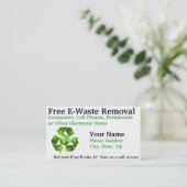 Carte De Visite Enlèvement libre d'E-Déchets (Debout devant)