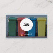 Carte De Visite Enlèvement professionnel de déchets modernes  (Dos)