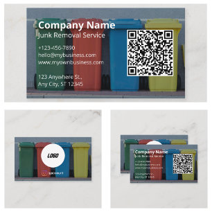 Carte De Visite Enlèvement professionnel de déchets modernes 