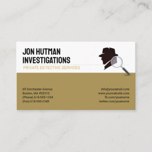 Carte De Visite Enquête privée Inspecteur professionnel
