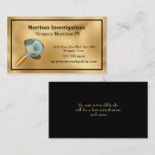 Carte De Visite Enquête privée sur les empreintes digitales classi (Devant / Derrière)