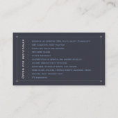 Carte De Visite Enquêtes privées | Inspecteur professionnel (Dos)