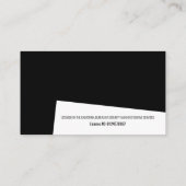 Carte De Visite Enquêtes privées | Inspecteur professionnel (Dos)