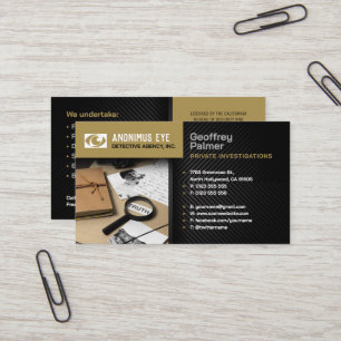 Carte De Visite Enquêtes privées Inspecteur professionnel