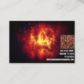 Carte De Visite Enquêteur paranormal brûlant le crâne (Dos)