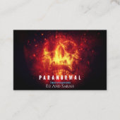 Carte De Visite Enquêteur paranormal brûlant le crâne (Devant)