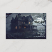 Carte De Visite Enquêteur paranormal Eerie Maison hantée (Dos)