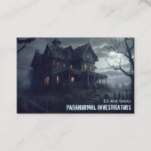Carte De Visite Enquêteur paranormal Eerie Maison hantée (Devant)