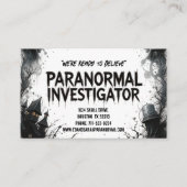 Carte De Visite Enquêteur paranormal hanté (Dos)