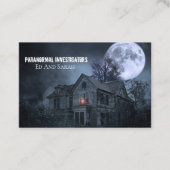 Carte De Visite Enquêteur paranormal Hauné Maison pleine lune (Devant)