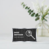 Carte De Visite Enquêteur privé détective Black Damask (Debout devant)