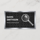 Carte De Visite Enquêteur privé détective Black Damask (Devant)