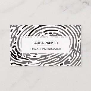 Carte De Visite Enquêteur privé détective Doigt Imprimer sécur