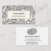 Carte De Visite Enquêteur privé détective Doigt Imprimer sécurisé (Devant / Derrière)
