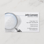 Carte De Visite Enquêteur privé | Inspecteur (Devant)
