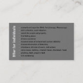 Carte De Visite Enquêteur privé | Inspecteur (Dos)