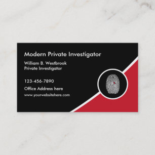 Carte De Visite Enquêteur privé moderne