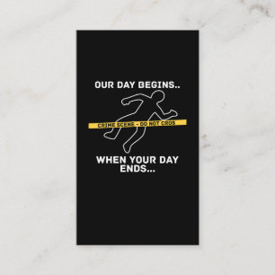 Carte De Visite Enquêteur scientifique judiciaire Détective Forens