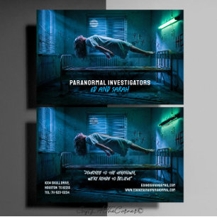 Carte De Visite Enquêteurs paranormaux étrange possession lévitati