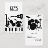 Carte De Visite Enregistrement Studio Music Shop (Devant / Derrière)