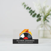 Carte De Visite Enregistrer la flamme de vinyle (Debout devant)