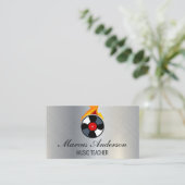 Carte De Visite Enregistrer la flamme de vinyle (Debout devant)