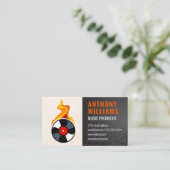 Carte De Visite Enregistrer la flamme de vinyle (Debout devant)