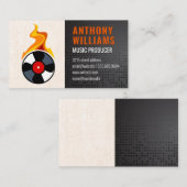 Carte De Visite Enregistrer la flamme de vinyle (Devant / Derrière)