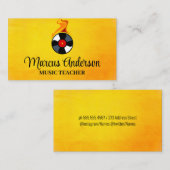 Carte De Visite Enregistrer le logo de la flamme de vinyle | Musiq (Devant / Derrière)