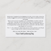 Carte De Visite Enregistrer les abeilles avec conseils sur comment (Dos)