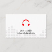 Carte De Visite Enregistrer les niveaux de mixage des écouteurs à (Dos)