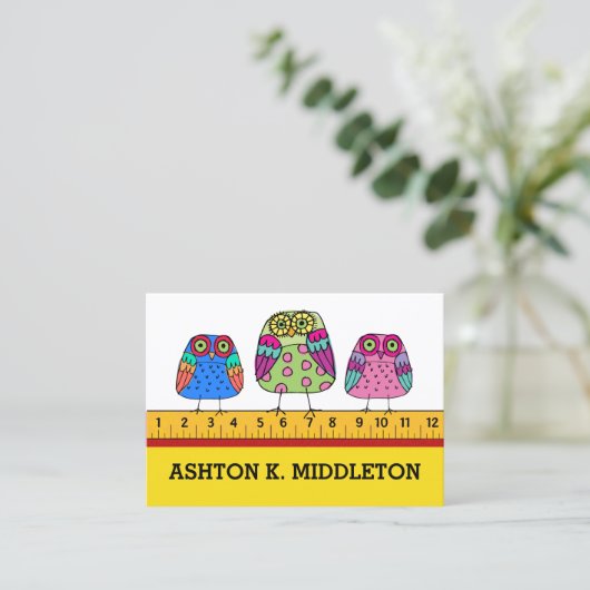 Carte de visite enseignant (Debout devant)