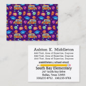 Carte de visite enseignant (Devant / Derrière)