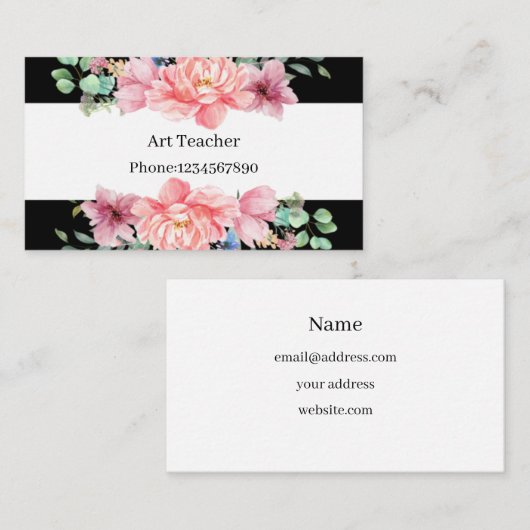 Carte De Visite enseignant (Devant / Derrière)