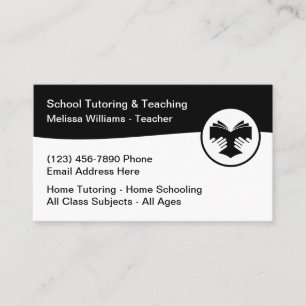 Carte De Visite Enseignant à l'école à domicile