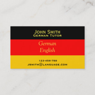 Carte De Visite Enseignant allemand