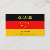 Carte De Visite Enseignant allemand (Devant)