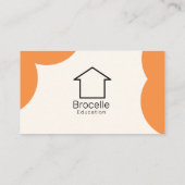 Carte De Visite Enseignant Anglais Beige Bright Orange (Dos)