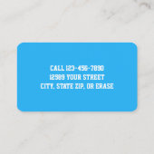 Carte De Visite Enseignant anglais instructeur ESL (Dos)