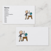 Carte De Visite Enseignant avec Globe (Devant / Derrière)