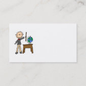 Carte De Visite Enseignant avec Globe (Dos)