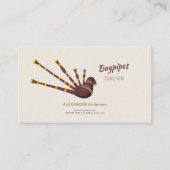 Carte De Visite Enseignant Bagpipes (Devant)