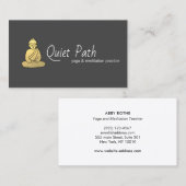 Carte De Visite Enseignant Bouddhiste de la pleine conscience (Devant / Derrière)