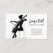 Carte De Visite Enseignant Cello (Devant)