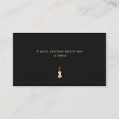 Carte De Visite Enseignant Cello Elegant Gold&Black (Dos)