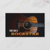 Carte de visite enseignant de guitare acoustique (Dos)