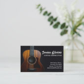 Carte de visite enseignant de guitare acoustique (Debout devant)